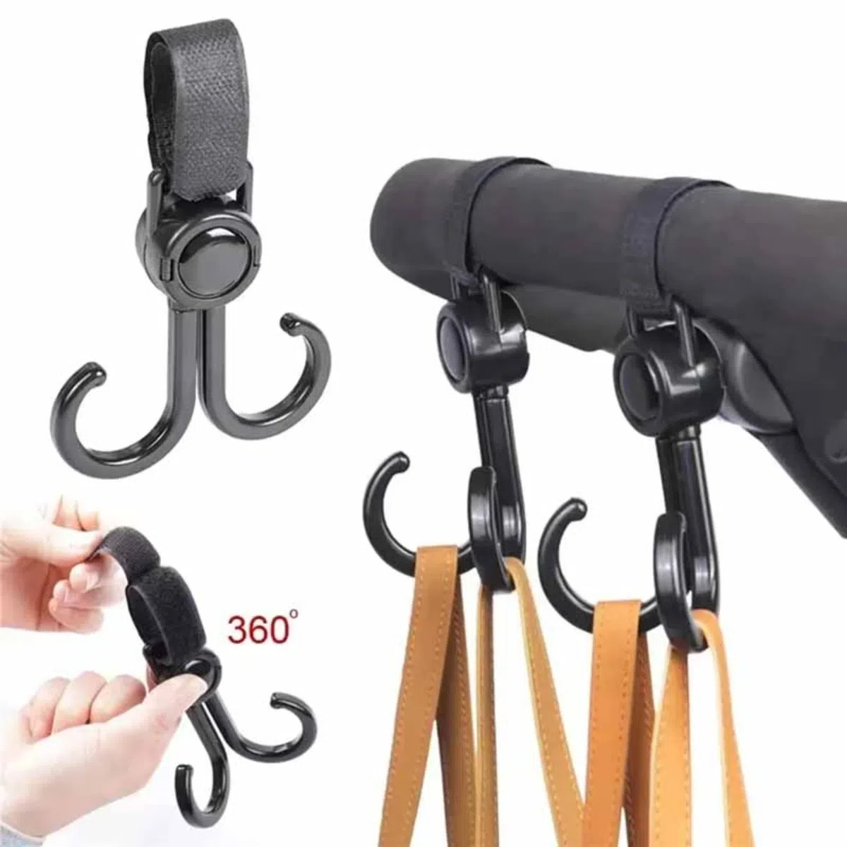Travel Accessories Baby - Dönebilen Çift Kanca Bebek Arabası Seyahat