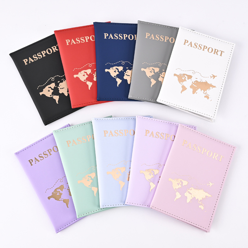 Travel Accessories Wallet - Moda Pasaport Koruyucu Kapak Dünya Desen