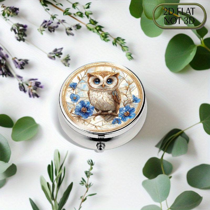 Travel Accessories As Gifts - Düz, taşınabilir, yuvarlak metal bir hap
