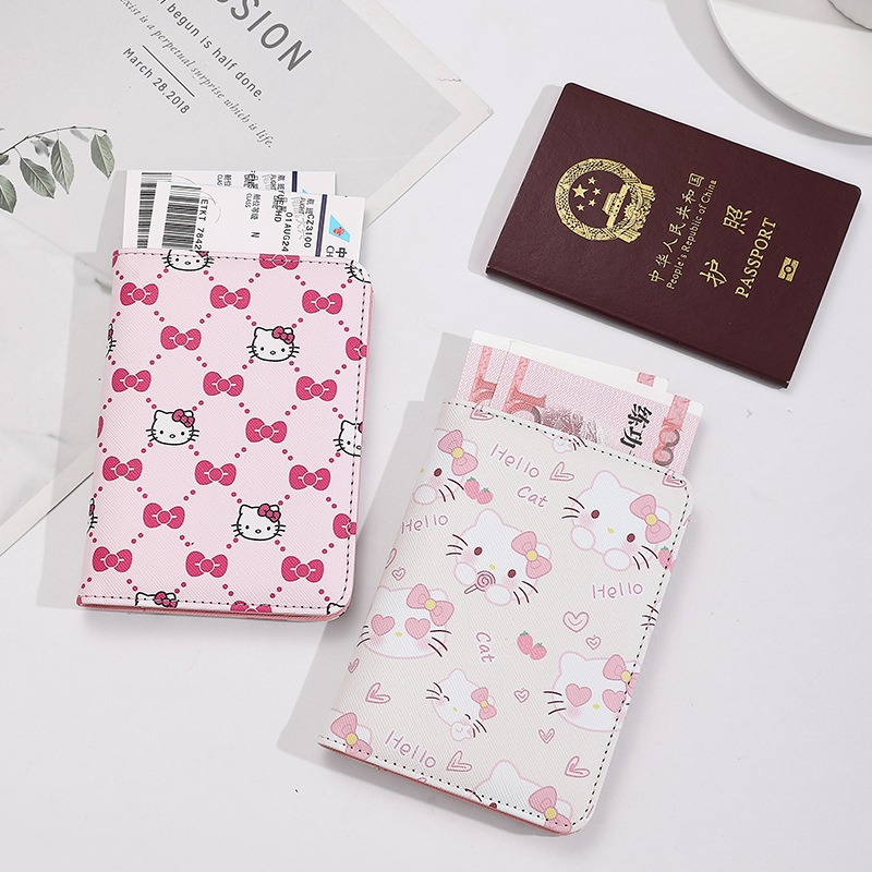 Travel Accessories India - Hello Kitty Kadın Pasaport Kapağı PU