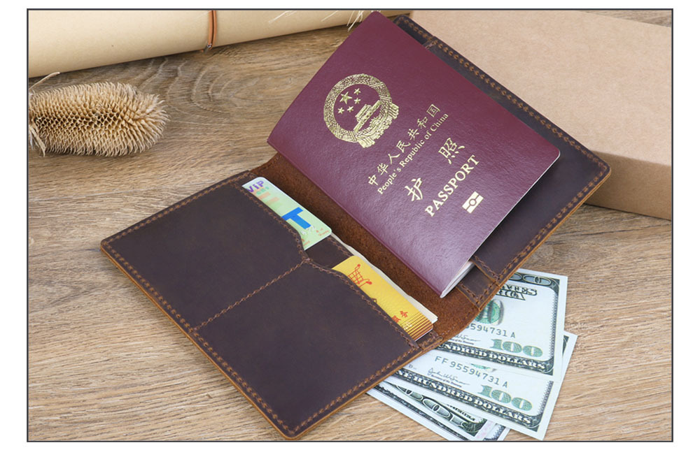 Çılgın at deri pasaport kılıfı - Travel Accessories Wallet incelemesi ve fiyatı