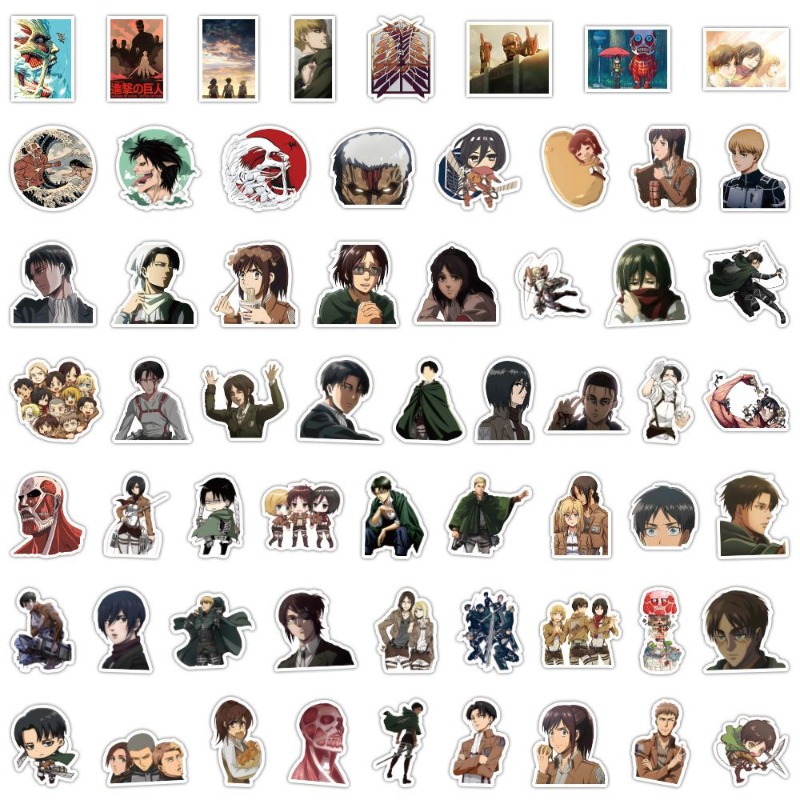 60 adet Titan Anime çıkartmala - Luggage Cover Protector incelemesi ve fiyatı